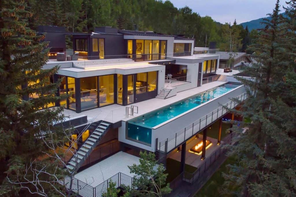A Luxurious Mansion in Colorado, relax in the stunning Glass-Bottom Swimming Pool (Photos)