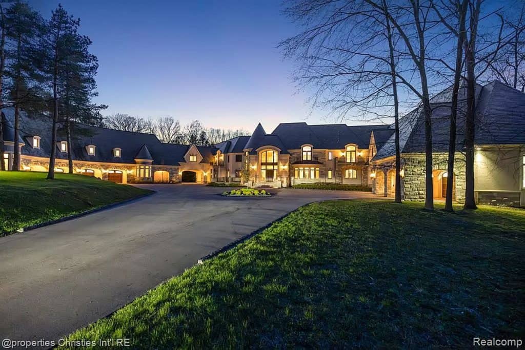 Michigan Mansion with Indoor Pool Area Complete with Cascading Waterfall (Photos)