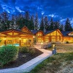 Custom-Designed Canadian Red Cedar Log Mansion in Washington is One of a Kind (Photos)