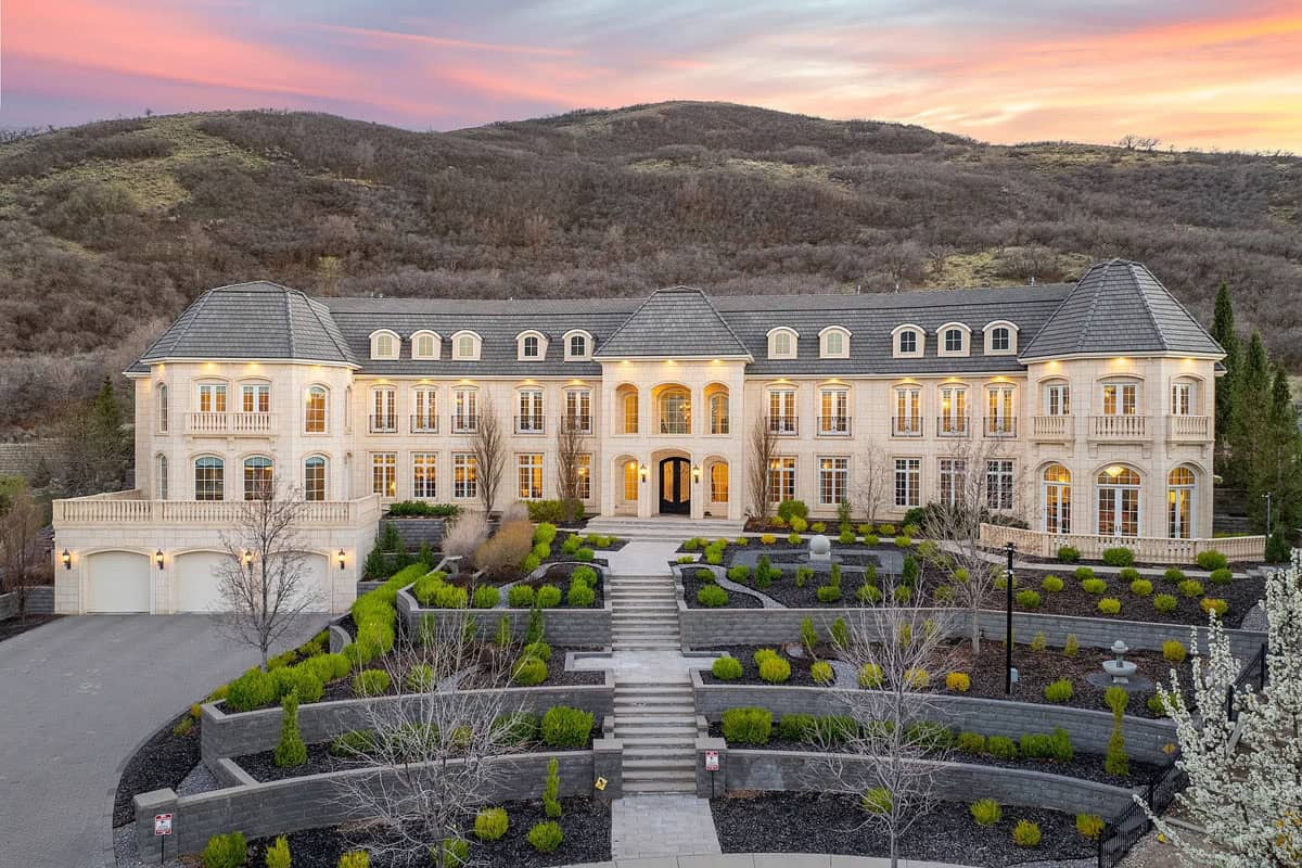 French-Inspired Draper Estate | Timeless Luxury & Grand Entertaining Paradise (Photos)